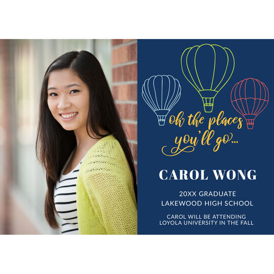 Place You'll Go Photo Graduation Announcements